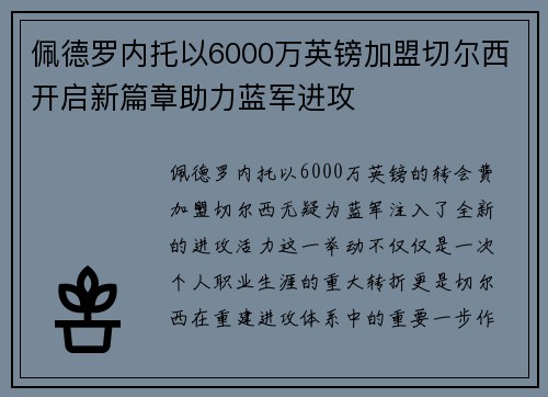 佩德罗内托以6000万英镑加盟切尔西开启新篇章助力蓝军进攻 佩德罗内托以6000万英镑加盟切尔西开启新篇章助力蓝军进攻